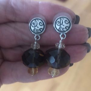Silpada Smoky Quartz and Silver Earrings